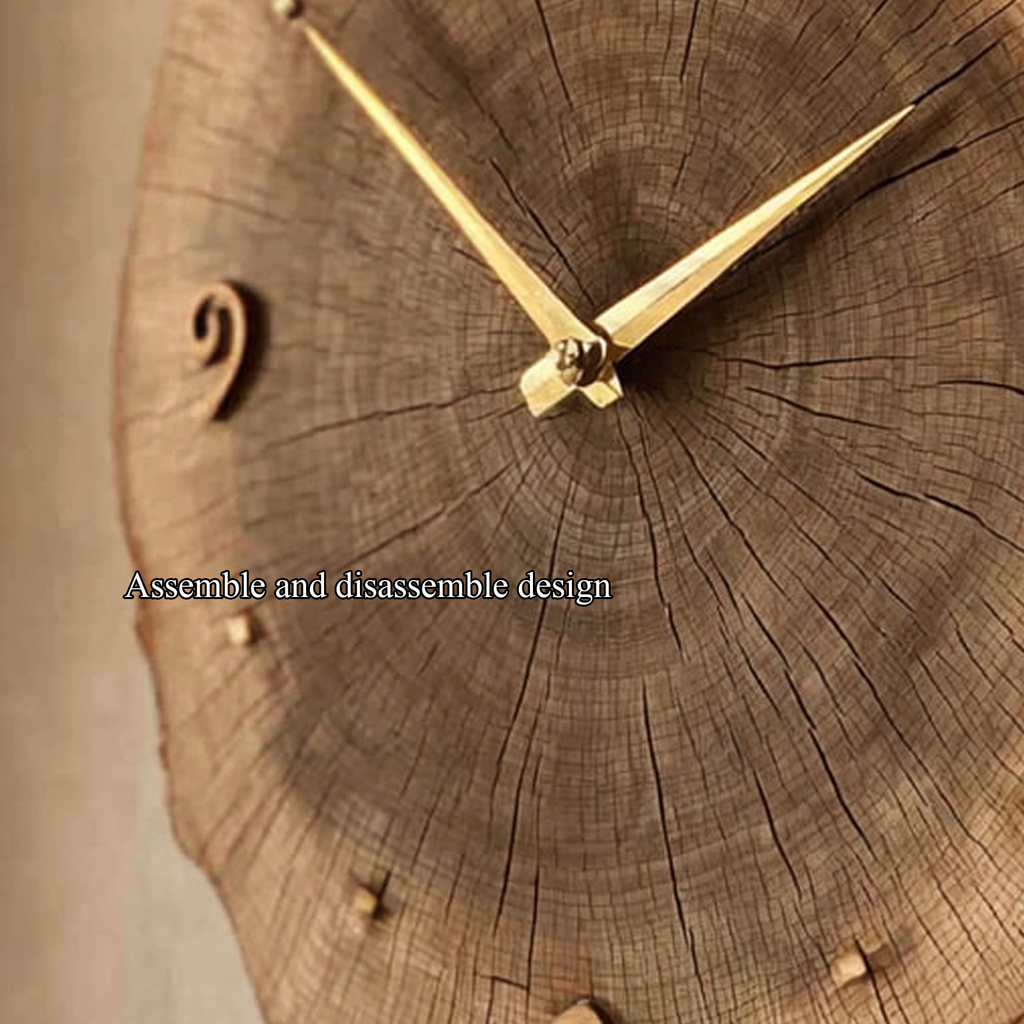 Rustic Vintage Wood Wall Clock Dining Room or Office