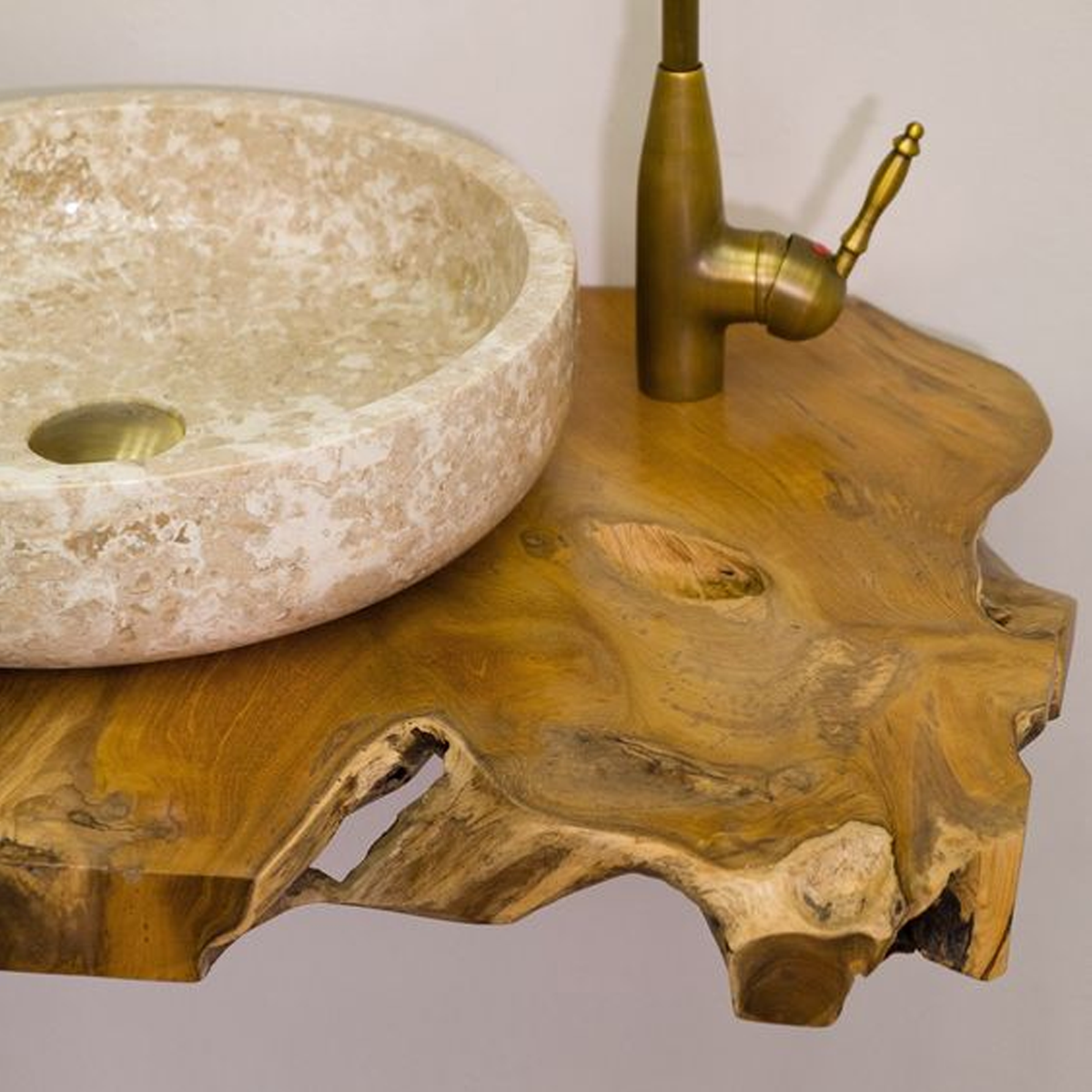 Live Edge Bathroom Vanity Shelf – Style 2