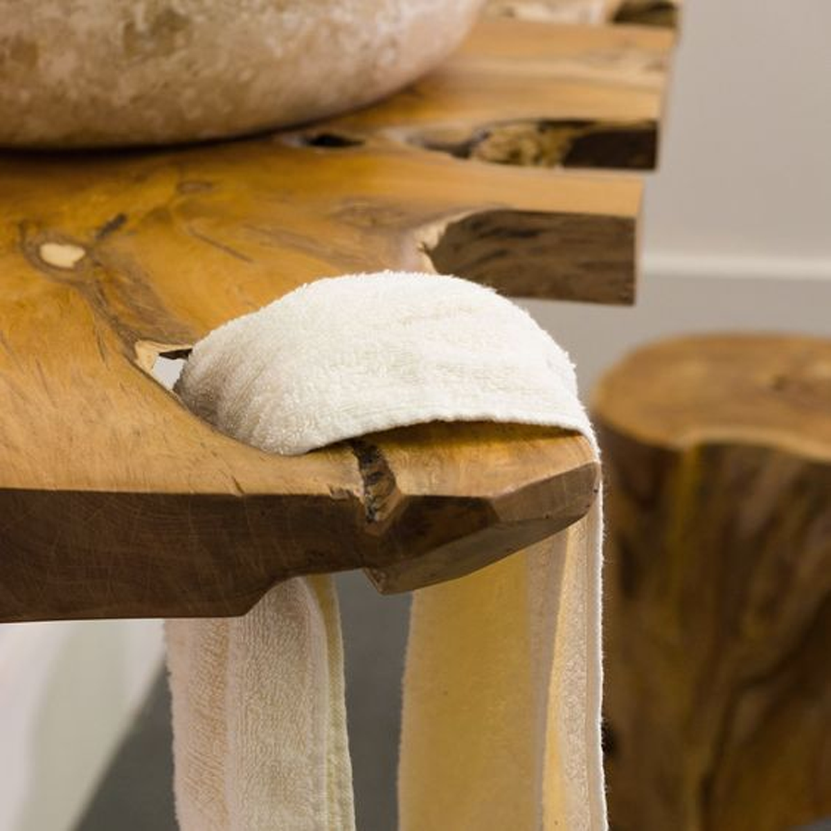 Live Edge Bathroom Vanity Shelf – Style 2