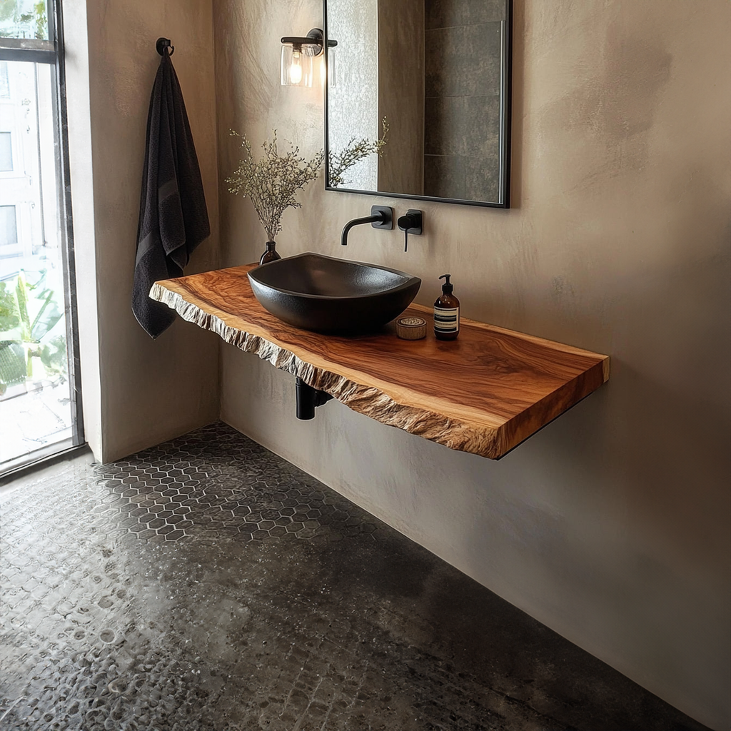 Mid Century Bathroom Vanity Shelf Modern Bathroom Interior