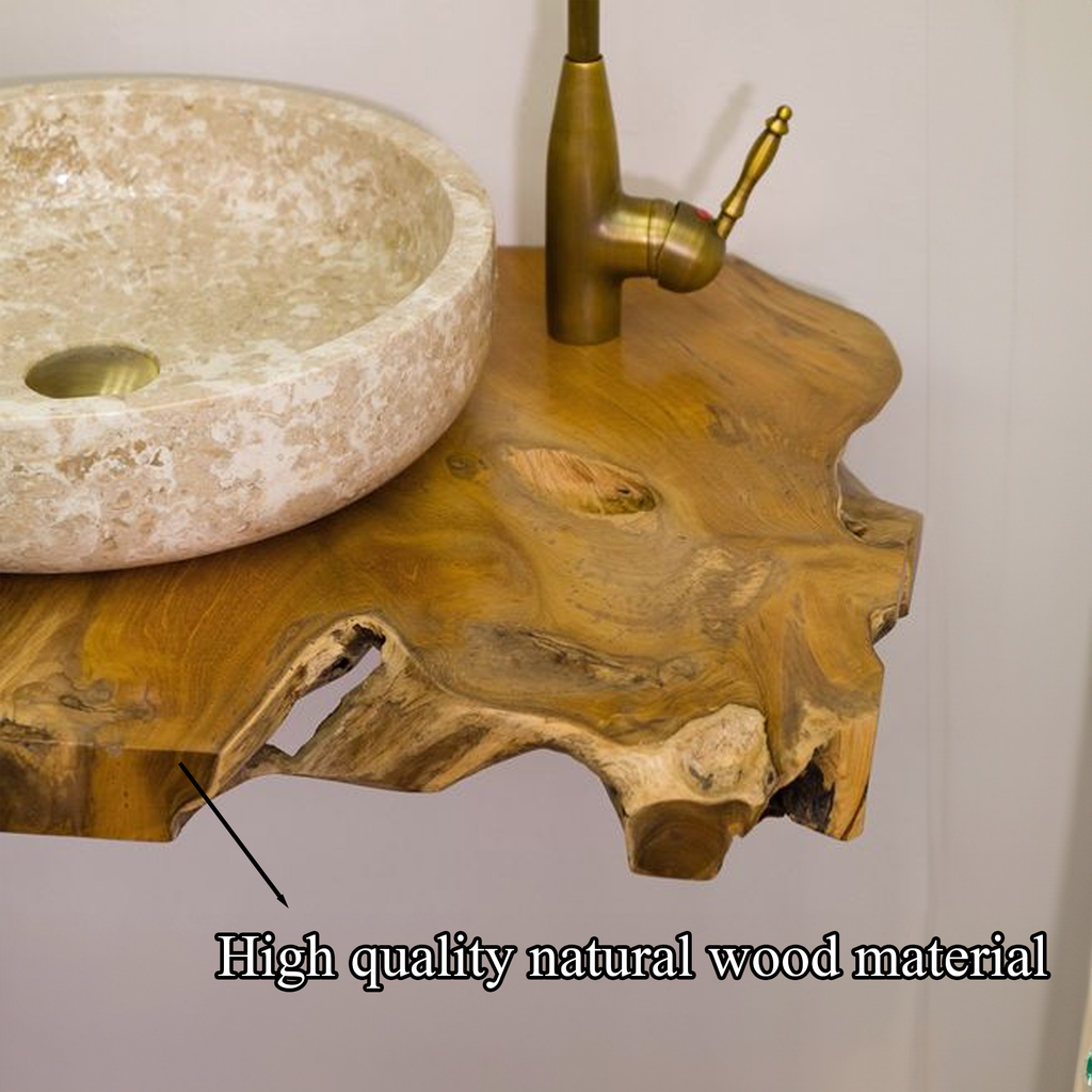 Live Edge Bathroom Vanity Shelf – Style 2