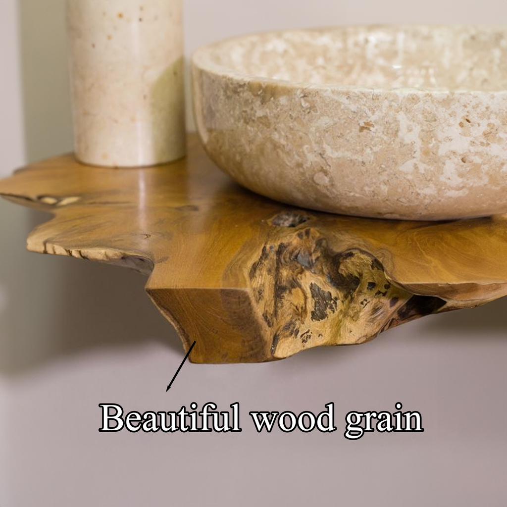 Live Edge Bathroom Vanity Shelf – Style 2