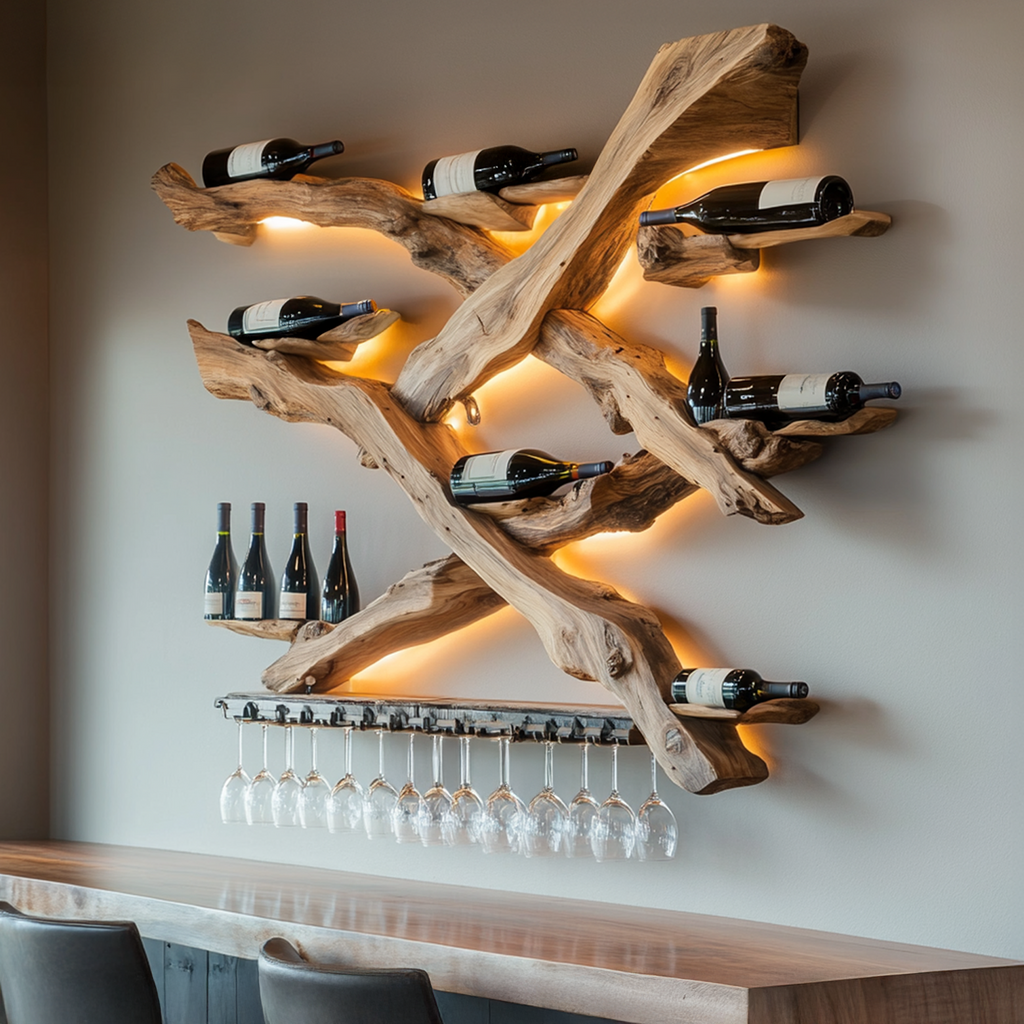 Handcrafted Wine Holder For Furniture Stylish Storage