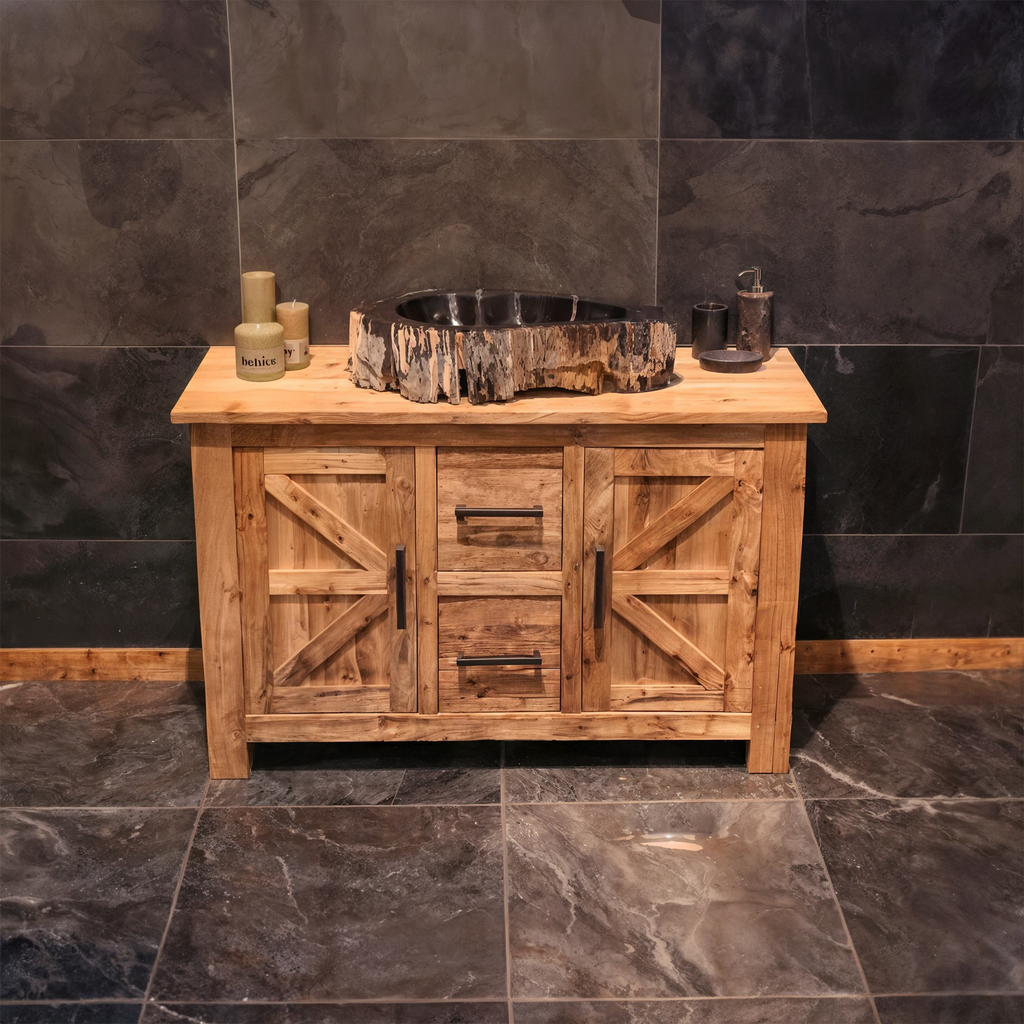 Floating Live Edge Bathroom Vanity Top, Optional Sink, 24 To 36 Inch