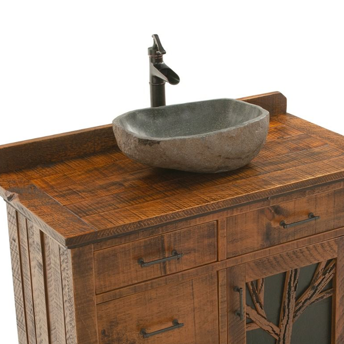 Rustic Farmhouse Live Edge Wall Vanity Slab With Or Without Sink