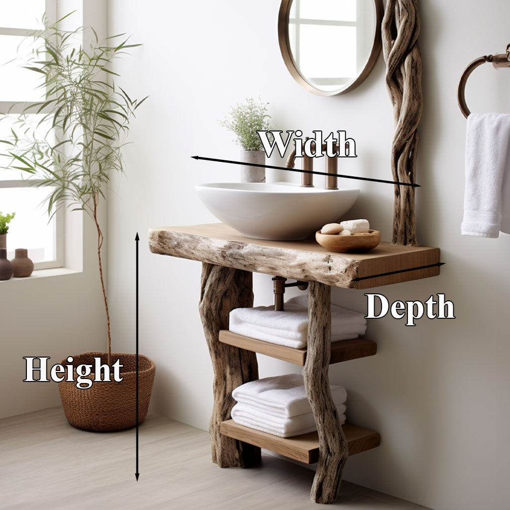 Handcrafted Counter Bathroom Vanity – Style 2
