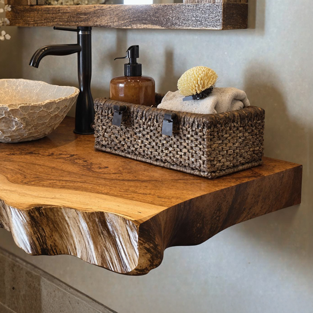 Floating Edge Bathroom Shelf
