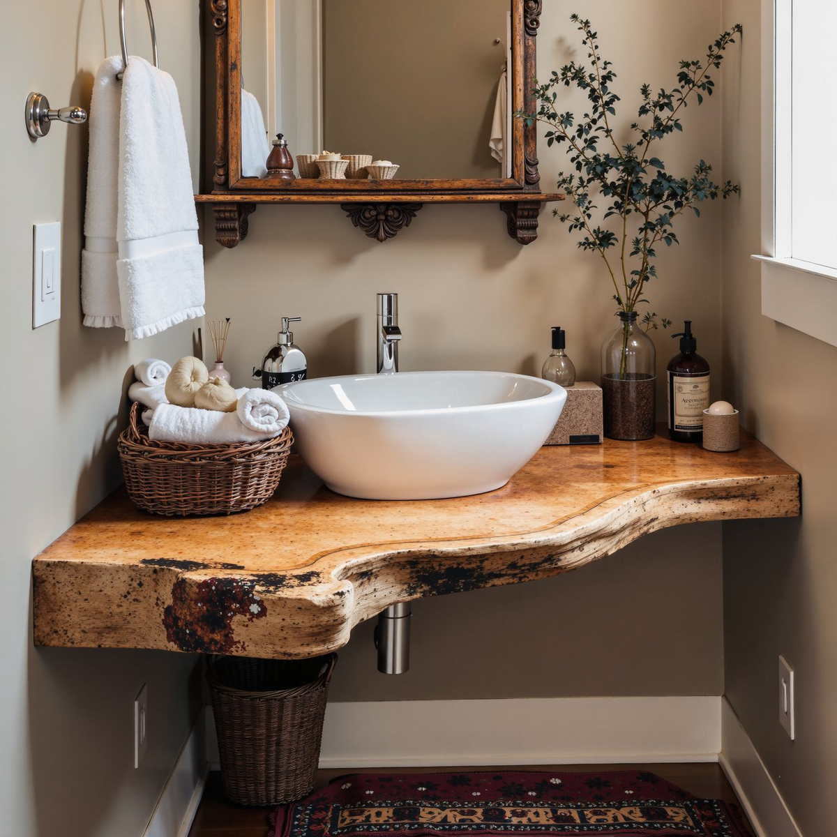 Floating Bathroom Corner Shelf