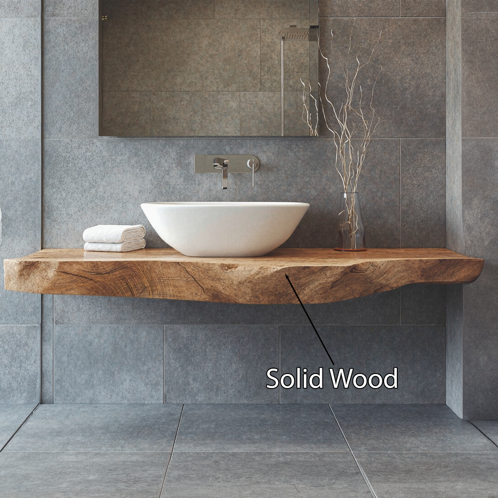Handcrafted Wooden Vanity Custom Bathroom Fit