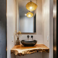 Farmhouse Solid Wood Vanity Bathroom Decor Ideas