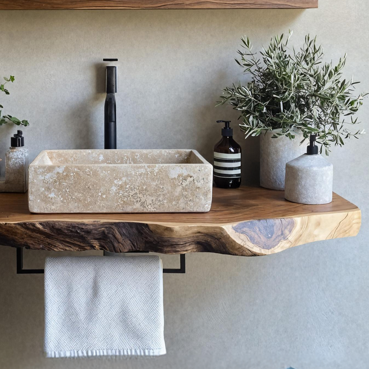 Handcrafted Live Edge Vanity For Modern Bathroom Design