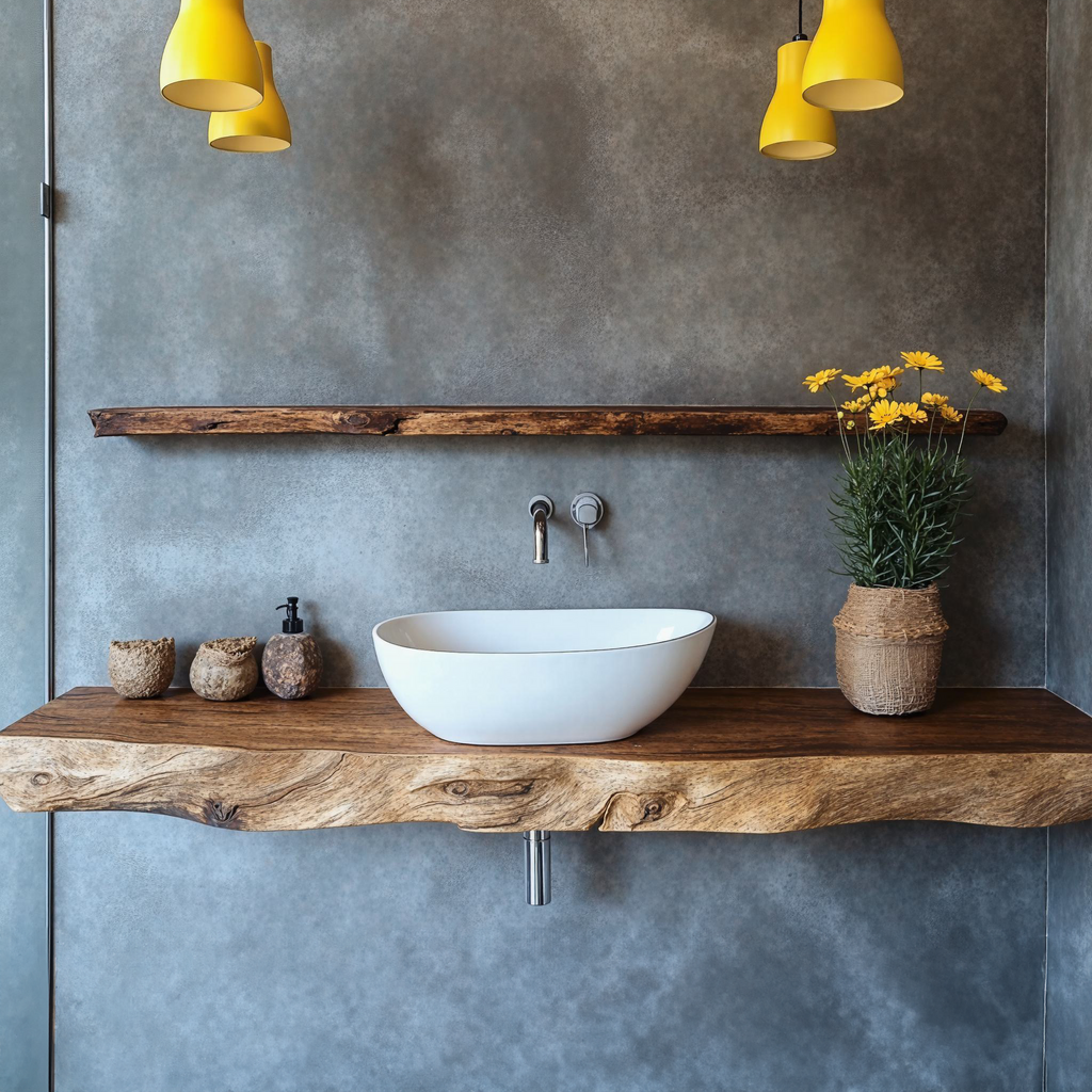 Handcrafted Wooden Vanity Bespoke Bathroom Piece