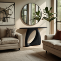Mid Century Live Edge Wood Console Table