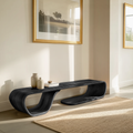 Artistic Bench Flowing Curves For Modern Interior Seating