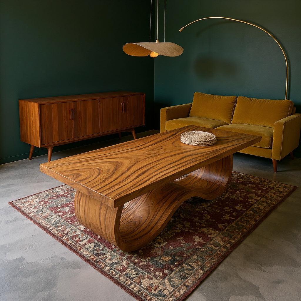 Boho Statement Table For Indoor Pool Dining Area