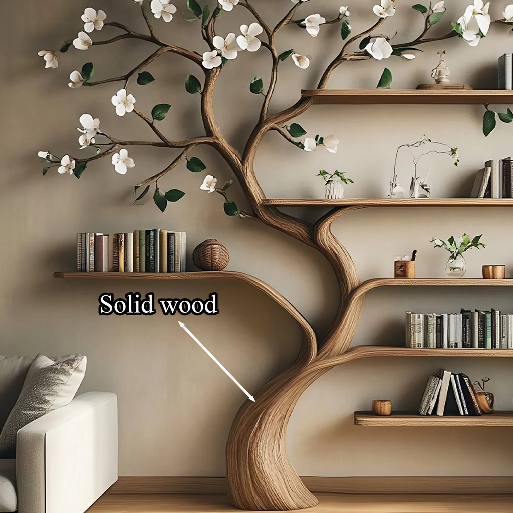 70 Inch Brown Wood Corner Shelving Unit for Books and Plants