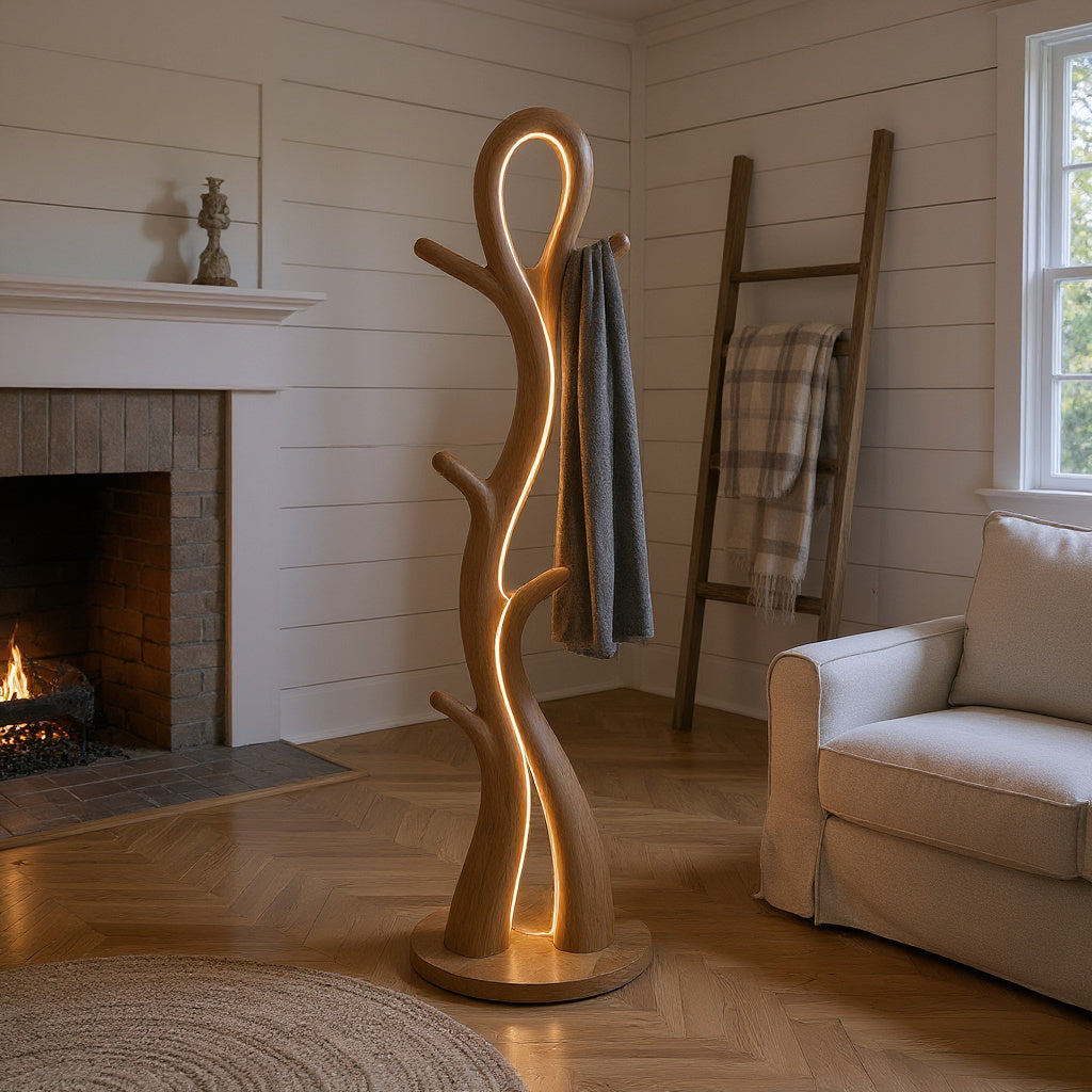 Contemporary Botanical Lamp With Hooks For Lounge