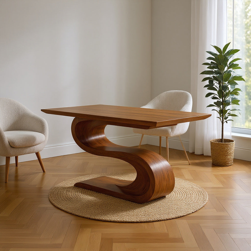 Spacious Wood Executive Desk For Open Plan Workspaces
