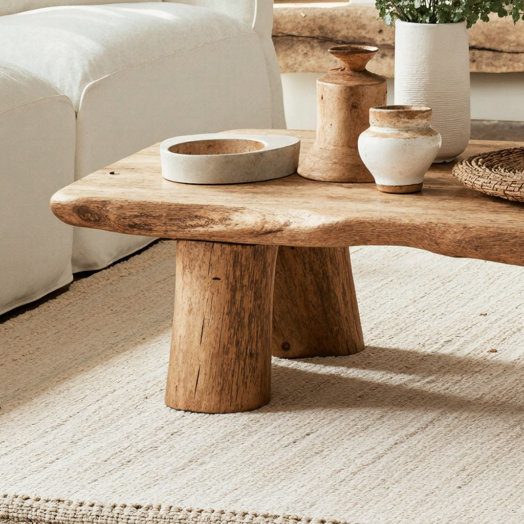 Farmhouse Wood Coffee Table For Living Room