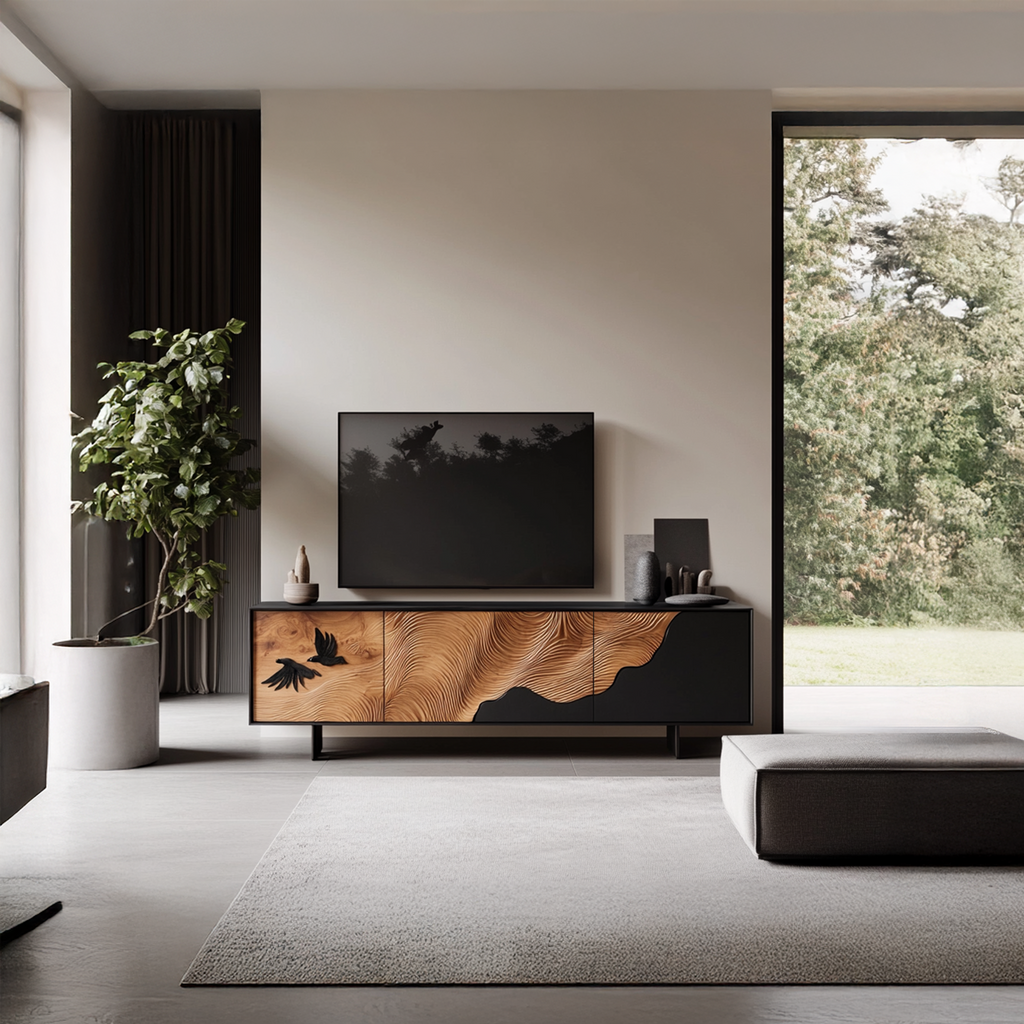 Handcrafted Mid Century TV Cabinet For Decor