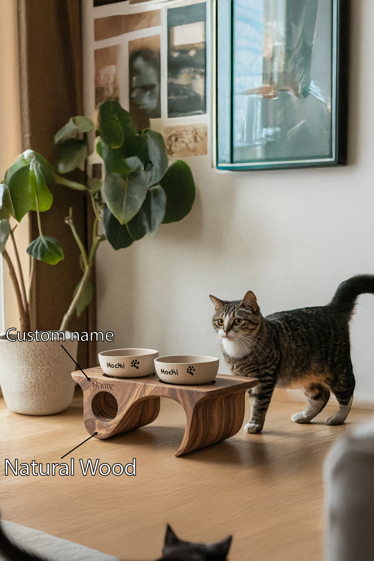 Farmhouse Pet Food Stand Handmade For Dogs