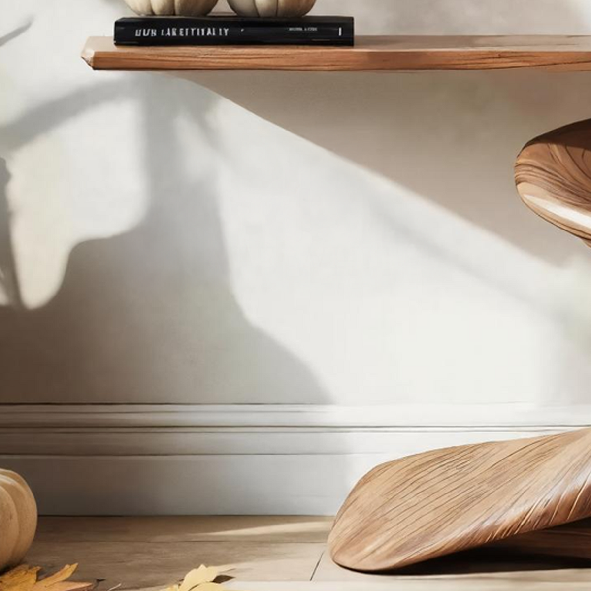 Rustic Entryway Console Table, Farmhouse Natural Wood Hall Table