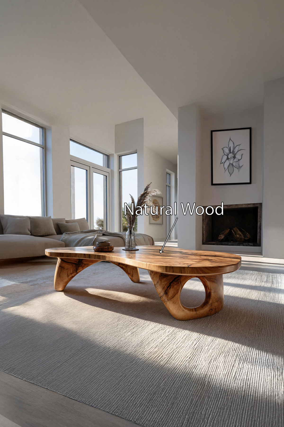 Farmhouse Live Edge Coffee Table For Entryway Design Space