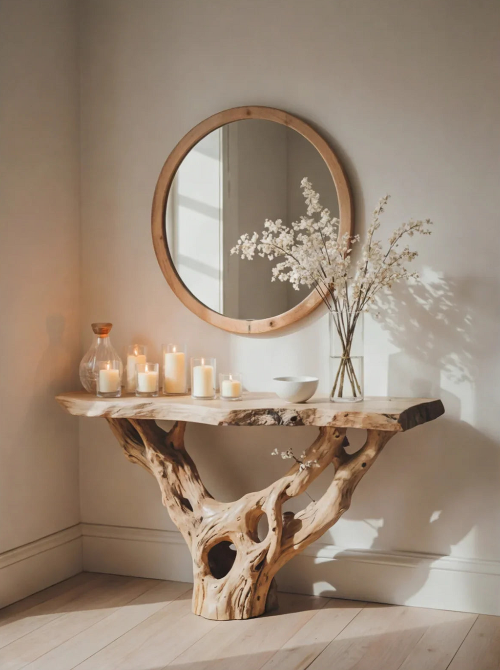 Handmade Live Edge Console Table