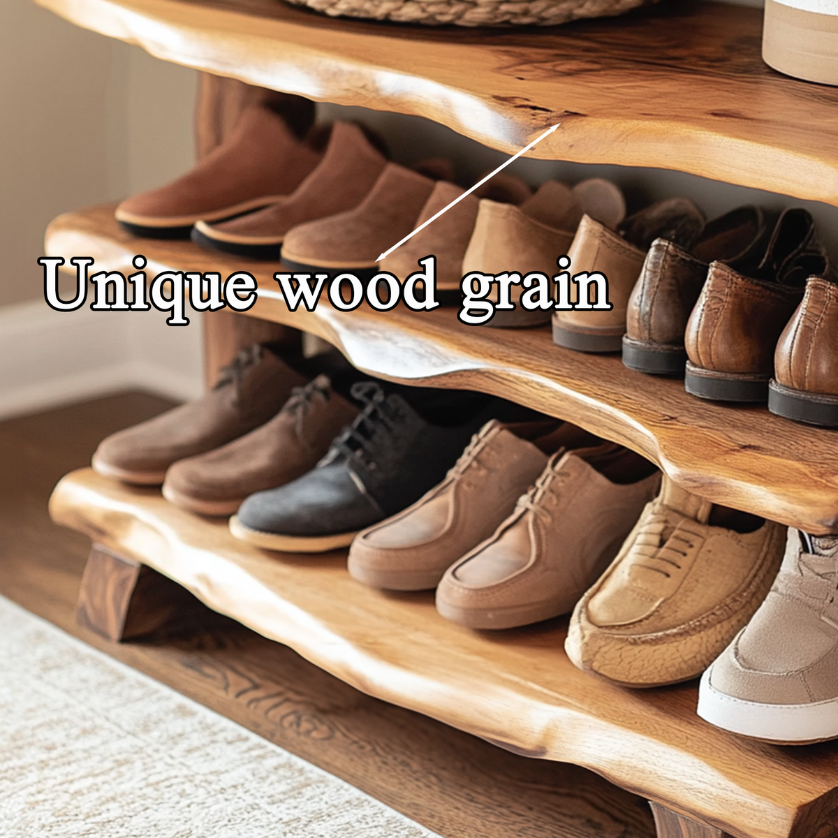 Custom Wood Bench Wood Farmhouse Shoe Rack Bench Storage