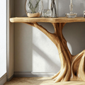 Solid Wood Console Table With Display Space, 30 To 71 Inch Wide