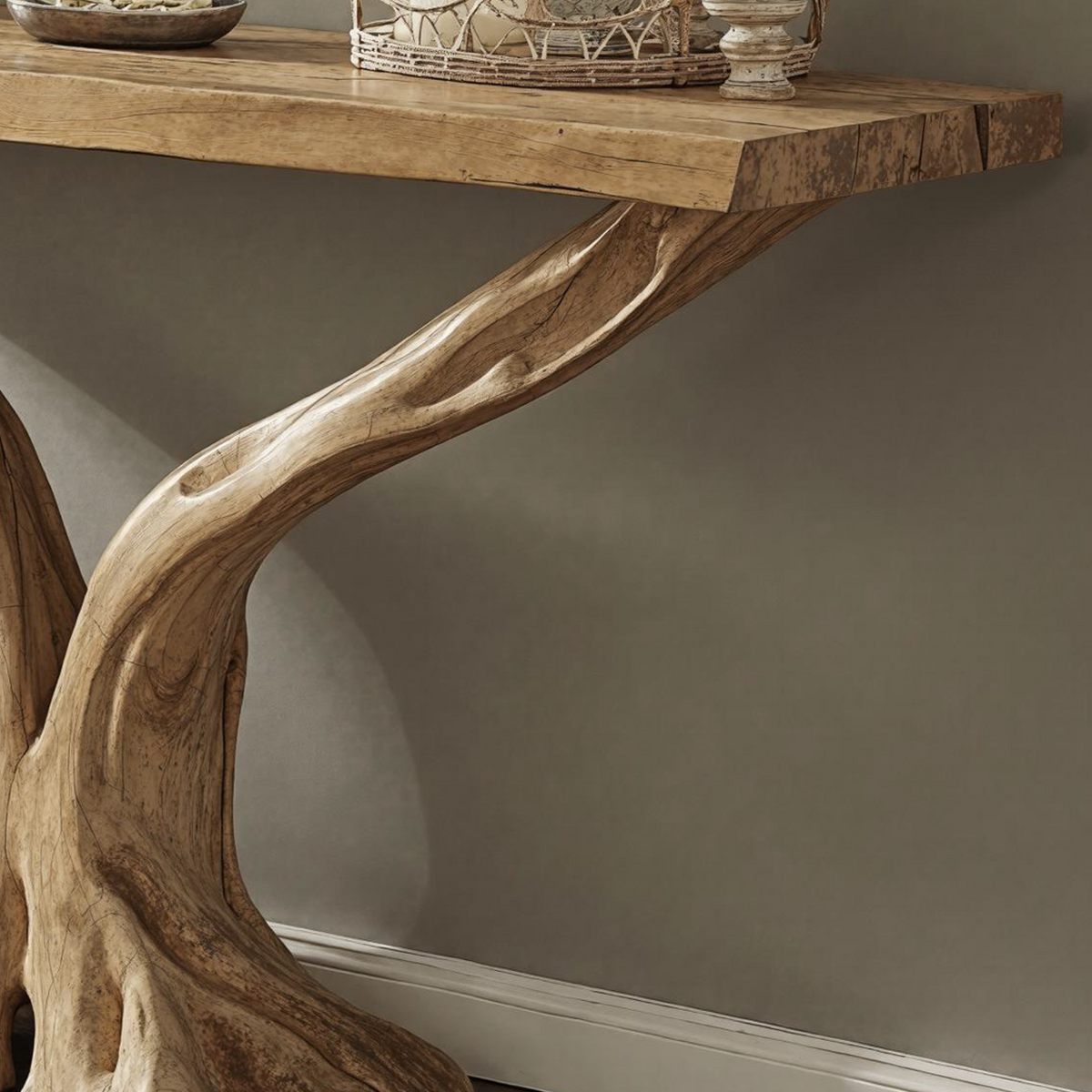 Rustic Farmhouse Solid Wood Entry Console Table, 30 To 71 Inch