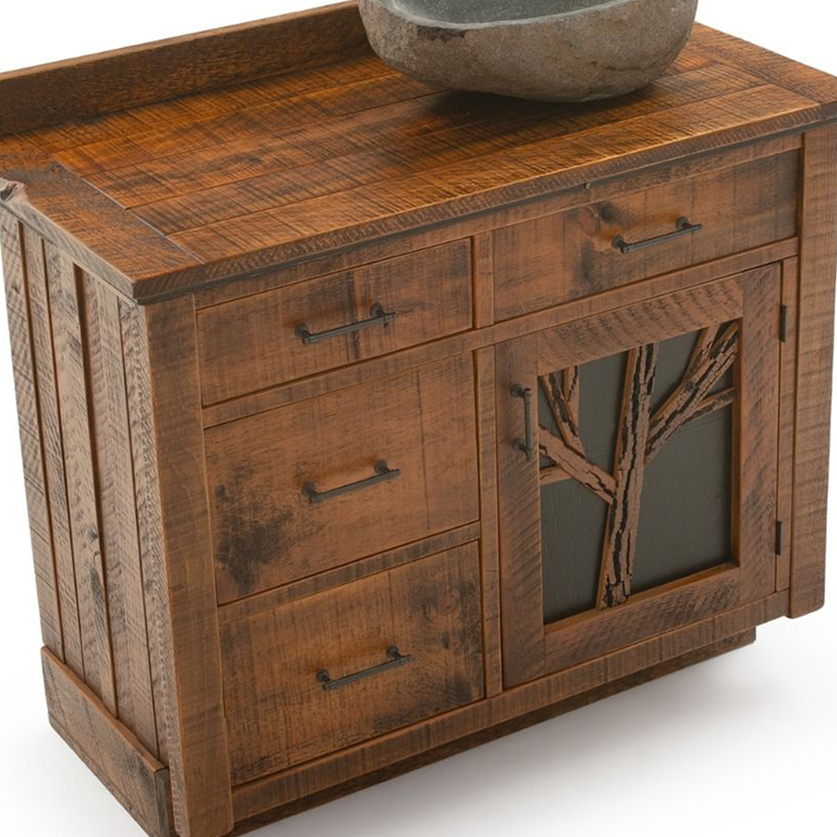 Rustic Farmhouse Live Edge Wall Vanity Slab With Or Without Sink