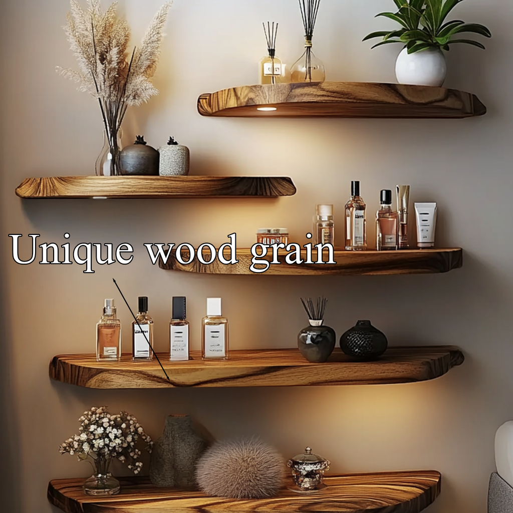 Floating Wall Shelves Custom Solid Wood Decor Living Room Gift Sets