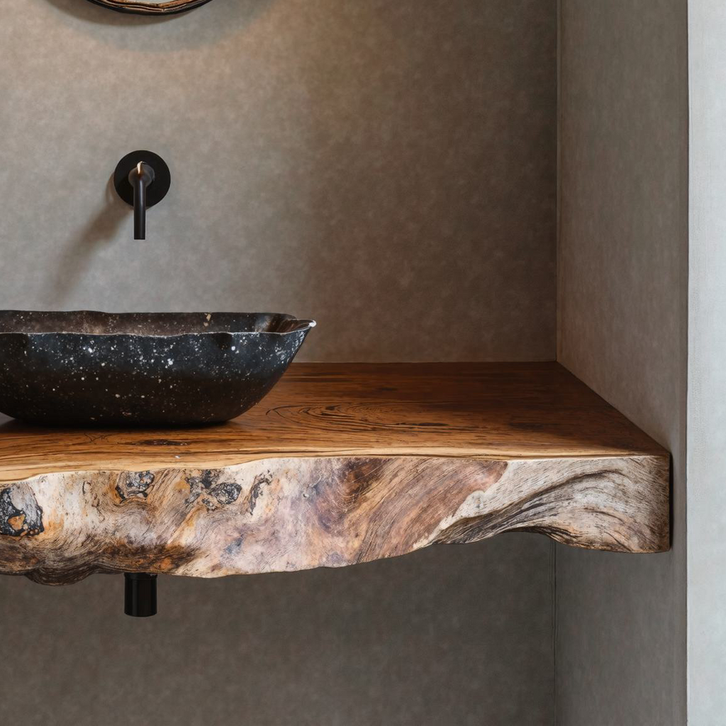 Custom Bathroom Floating Shelf For Rustic Vanity Styles