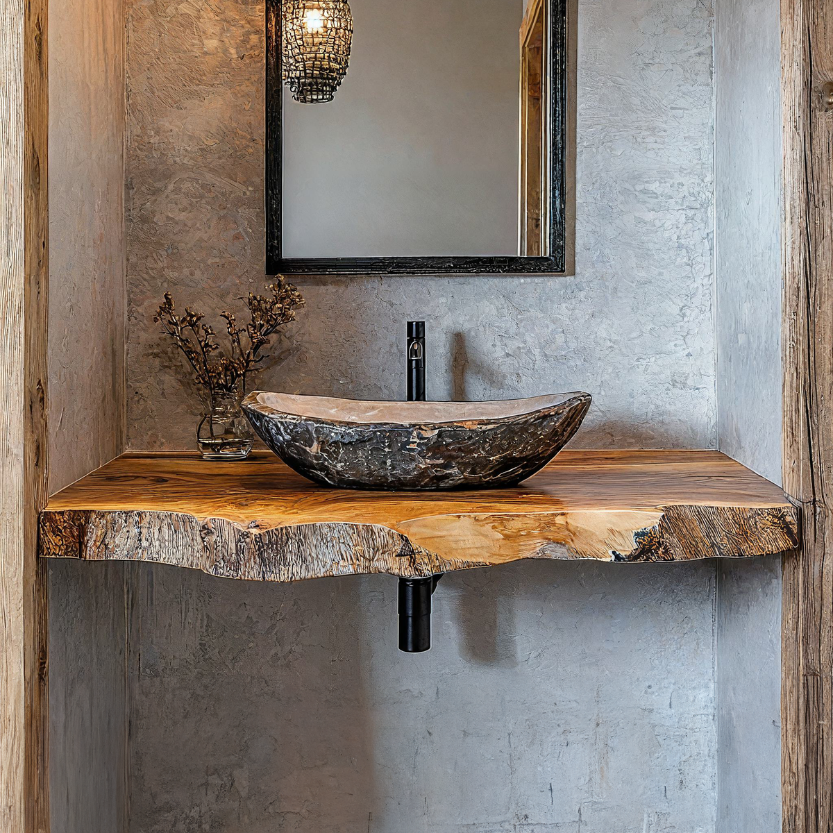 Farmhouse Wooden Vanity Bathroom Decor Ideas