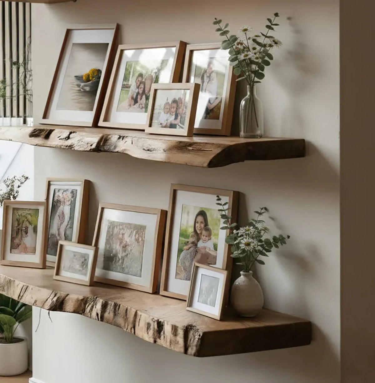 Live Edge Wood Floating Shelf