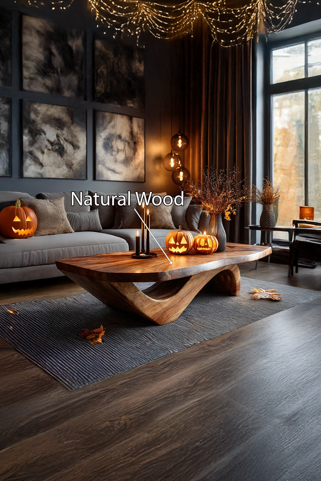 Mid Century Solid Wood Coffee Table Livingroom Decor Trick Or Treat