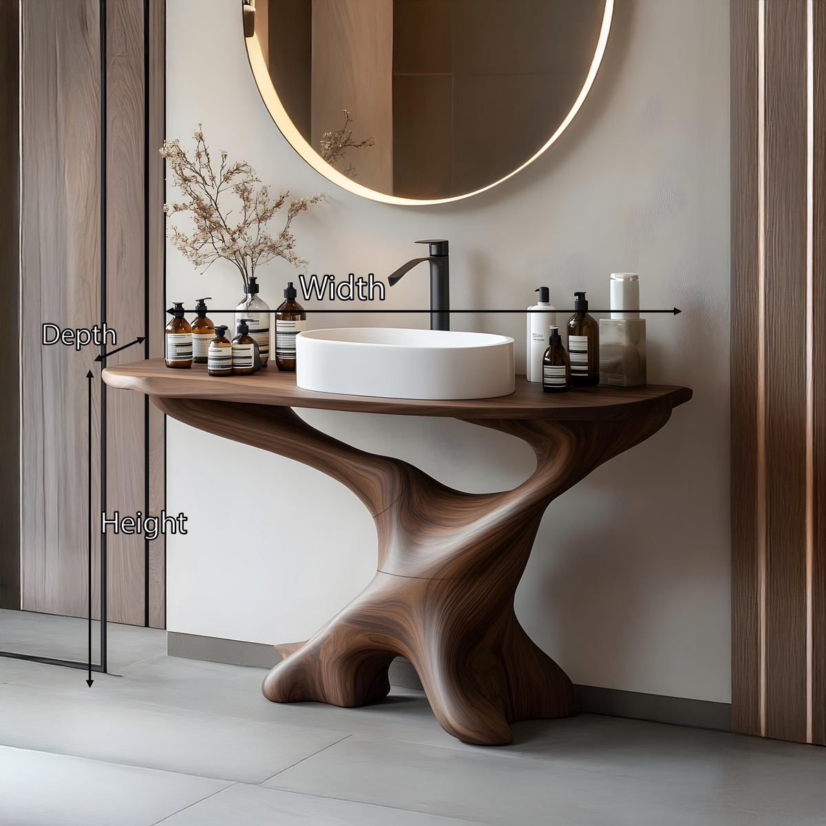 Handcrafted Solid Wood Vanity For Bathroom Decor