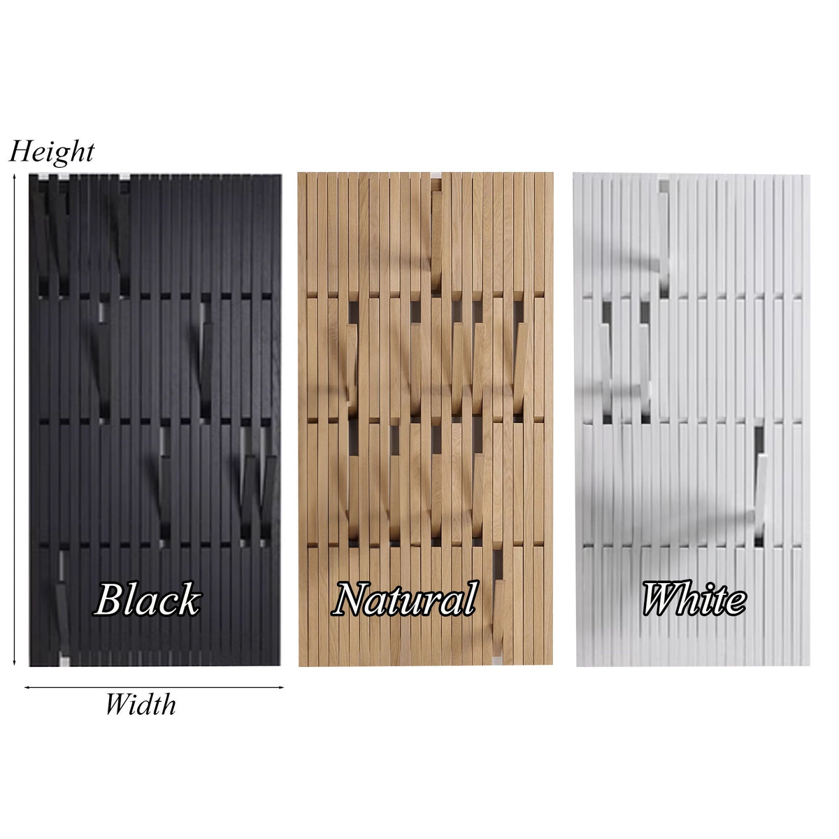 Grand Piano Curve Wood Wall Hook Rack for Coats, 3 to 5 Rows