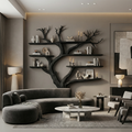 Tree Bookshelf, Rustic Branch Wall Shelf for Entryway or Halloween
