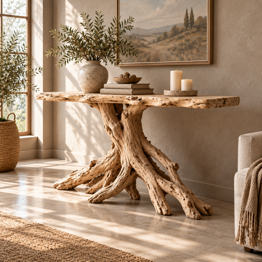 Tidewood Root Console Table side view