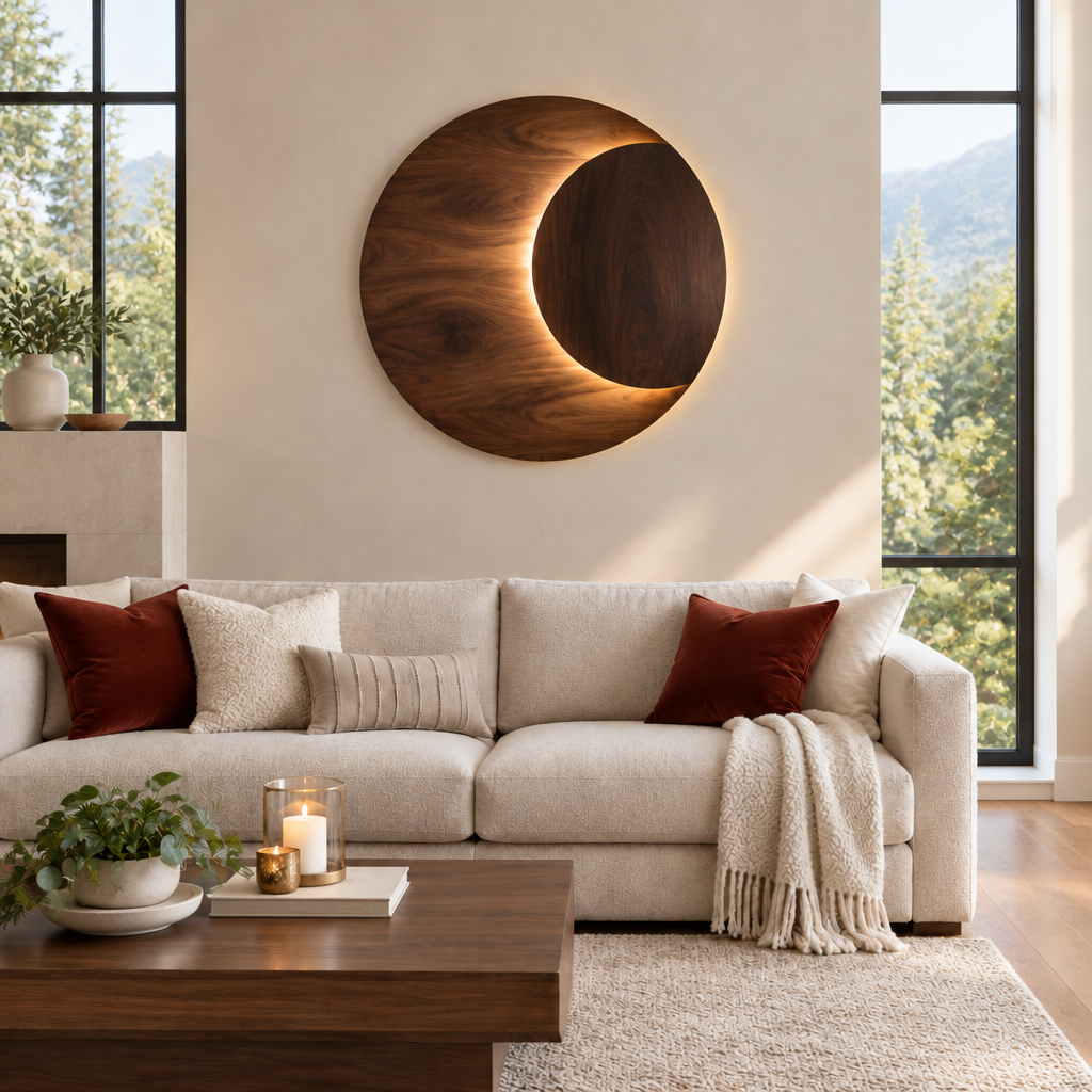 Atelier Eclipse LED Wall Sculpture in a living space