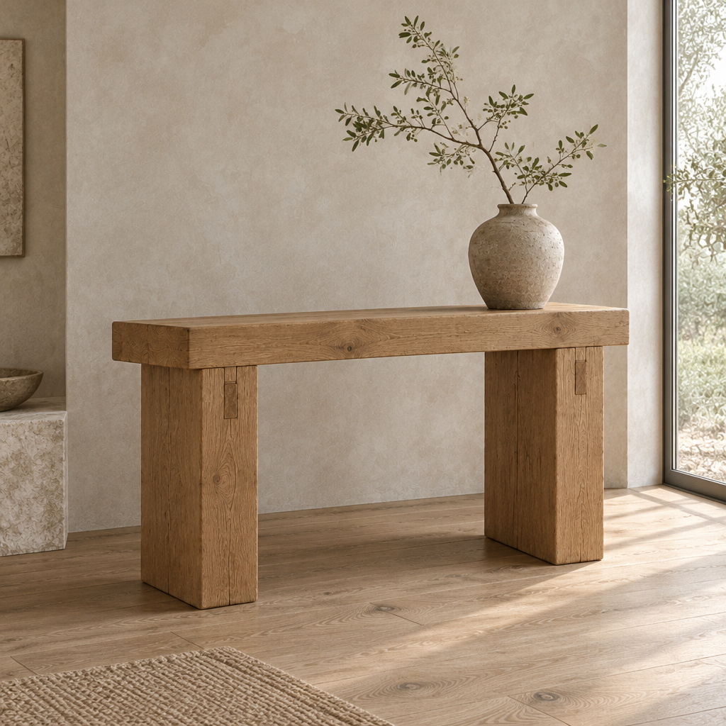 Basalt Monolith Console Table side view