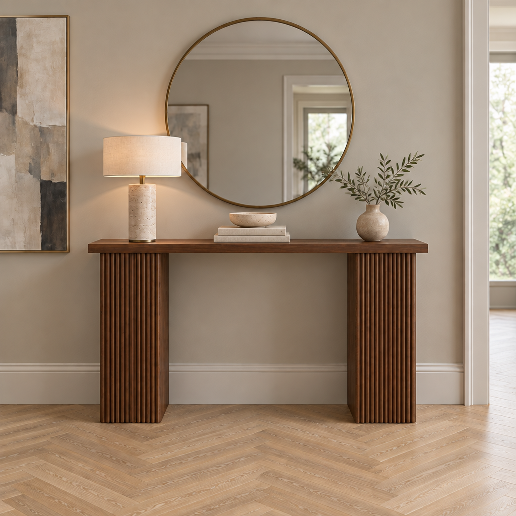 Arden Fluted Console Table in use