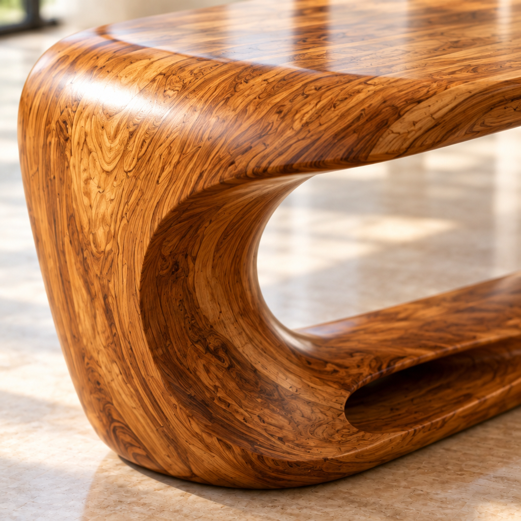 Haven Cascade Dining Table wood grain close-up