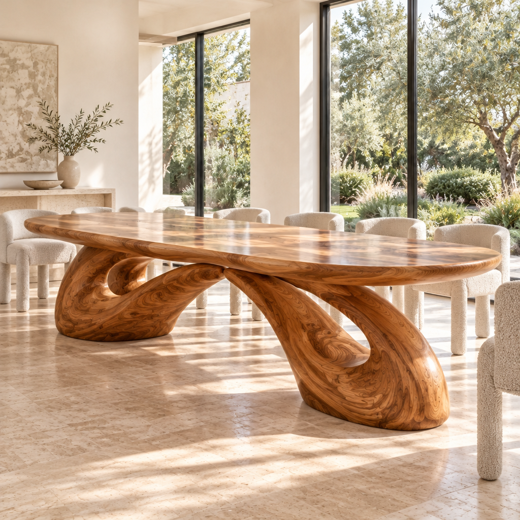 Haven Leaning Arches Dining Table side view