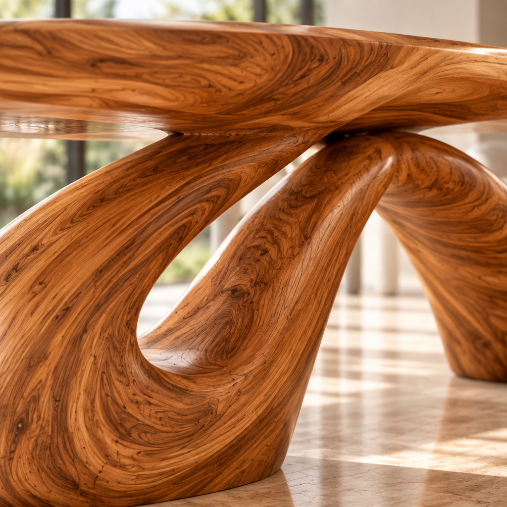 Haven Leaning Arches Dining Table wood grain close-up