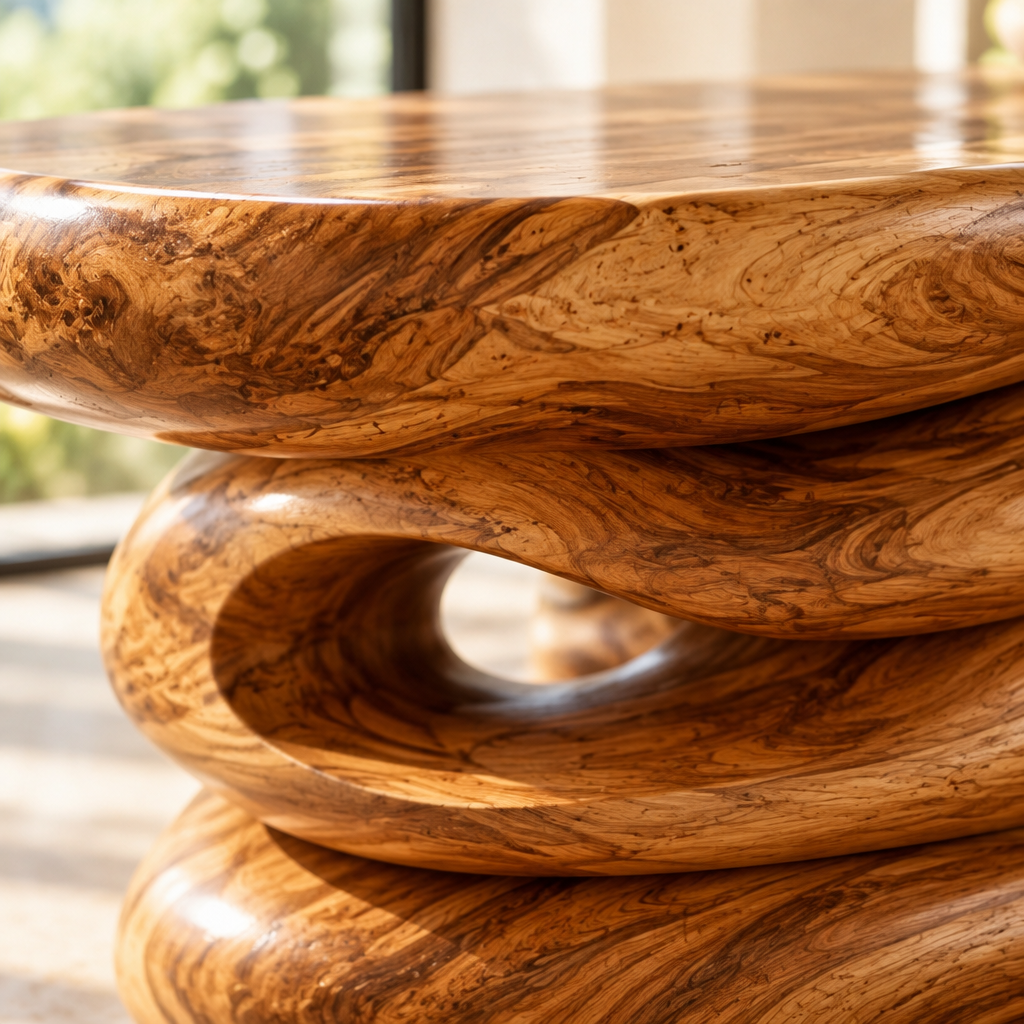 Haven Dune Ridge Dining Table wood grain close-up