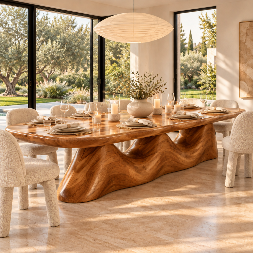 Haven Tideline Dining Table set for dinner