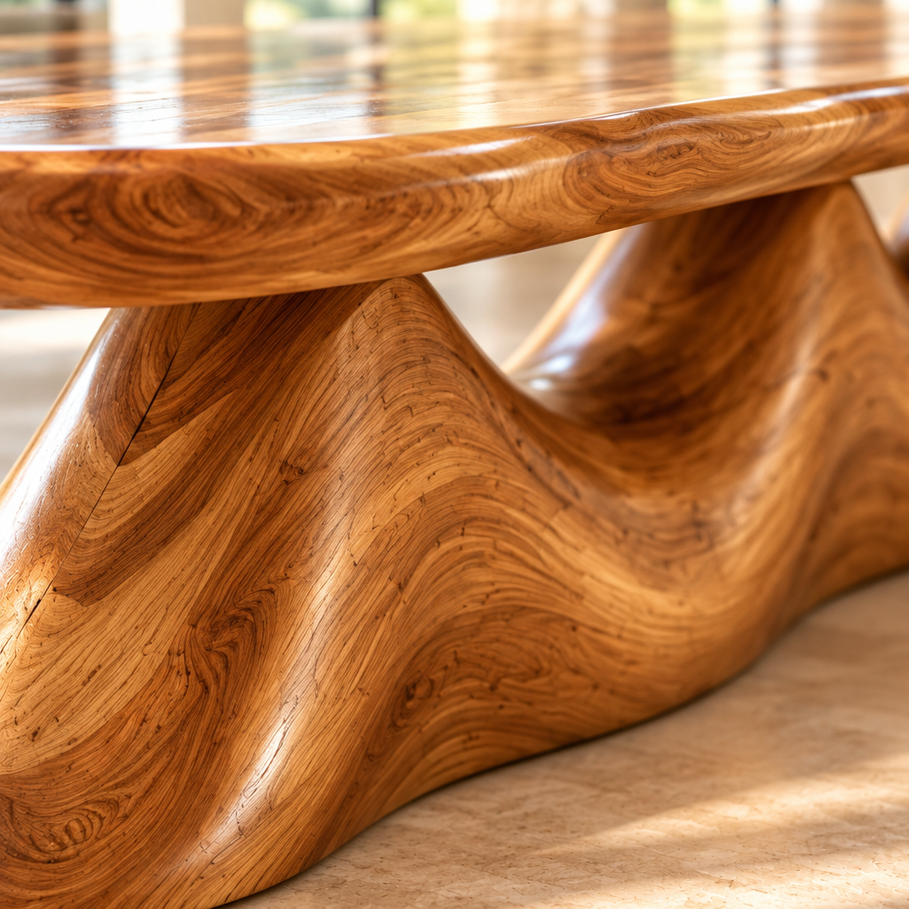 Haven Tideline Dining Table wood grain close-up